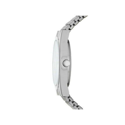 GEORGE Men's Watch: Silvertone Case, White Easy Read Dial, Silvertone Expansion Band (FMDOGE001) EasyOptionXY LLC