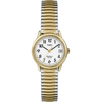 Timex Women's Easy Reader Date Two-Tone/White 25mm Casual Watch, Extral-Long Expansion Band EasyOptionXY LLC