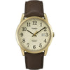 Timex Men's Easy Reader Date Brown/Gold/Cream 38mm Casual Watch, Leather Strap EasyOptionXY LLC