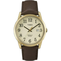 Timex Men's Easy Reader Date Brown/Gold/Cream 38mm Casual Watch, Leather Strap EasyOptionXY LLC
