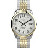 Timex Men's Easy Reader Two-Tone/White 35mm Perfect Fit Casual Watch, Expansion Band EasyOptionXY LLC