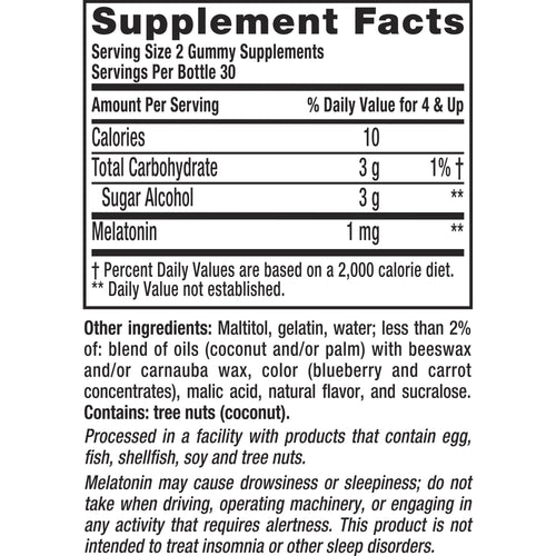 Vitafusion Kids Melatonin For Sleep Support; 1 mg; 60 Count EasyOptionXY LLC