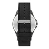 George Men's Watch Set: Gunmetal Case, Black Dial, Textured Vegan Leather Band, Braided PU Band, Stretchy Bead Bracelet (FMDXGE038).
