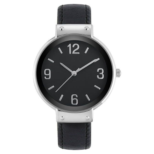 Time and Tru Women's Black Dial Silver Tone Watch EasyOptionXY LLC