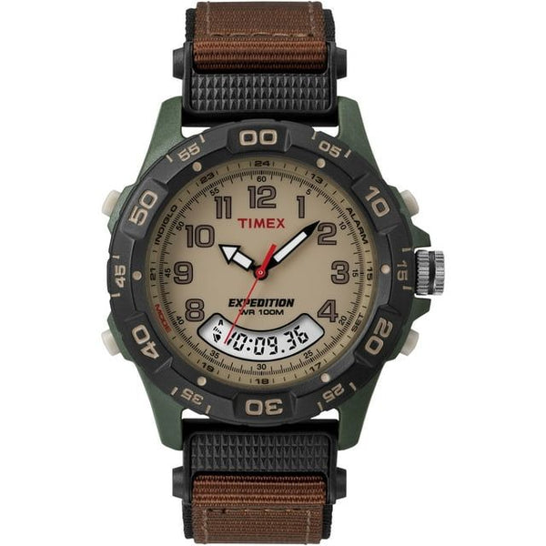 Timex Men's Expedition Combo Watch, Brown Nylon Strap EasyOptionXY LLC