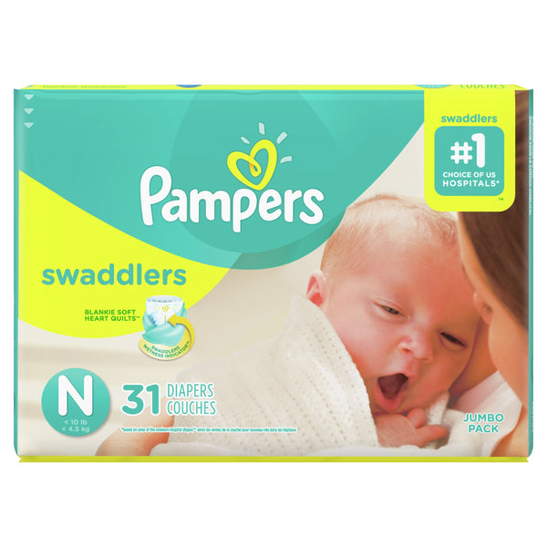 Pampers Swaddlers Newborn Diapers Size Newborn, 31 Count EasyOptionXY LLC
