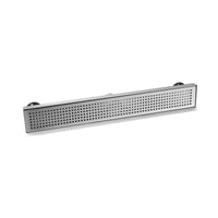 24" Linear Shower Drain, Square Hole Pattern Shower Drain, Brushed 304 Stainless Steel Linear Drain with Levelingft & Hair Strainer