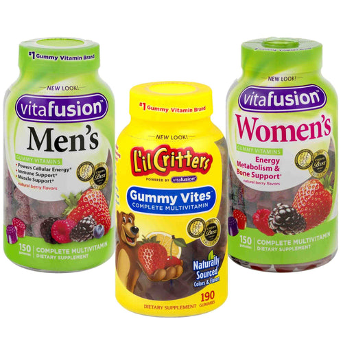 Vitafusion Men + Women + L'il Critters Kids Gummies; 150 Count + 150 Count + 190 Count EasyOptionXY LLC