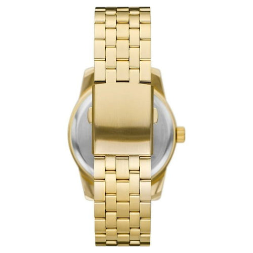 George Men's Watch with Brush Gold Round Case, Gold Dial and Brush Gold 5 Link Bracelet (FMDOGE058) EasyOptionXY LLC