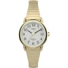 Timex Women's Easy Reader Date Gold/White 25mm Casual Watch, Tapered Expansion Band EasyOptionXY LLC