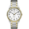Timex Men's Easy Reader Date Two-Tone/White 38mm Casual Watch, Tapered Expansion Band EasyOptionXY LLC