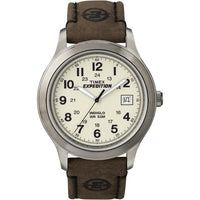 Timex Mens Expedition Metal Field Watch, Brown Leather Strap EasyOptionXY LLC