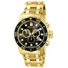 Invicta Pro Diver Chronograph Black Dial Gold-tone Men's Watch 0072 EasyOptionXY LLC