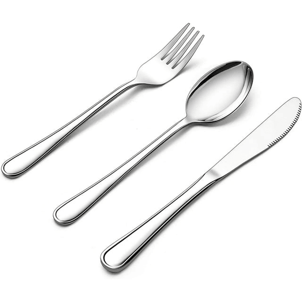 Walchoice 12-Piece Kids Silverware Set, Stainless Steel Toddler Flatware Cutlery Set, Metal Tableware Service for 4, Include Knives Forks Spoons EasyOptionXY LLC