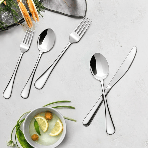 Lovote Flatware Set 30 Pieces Stainless Steel Silverware Sets, Utensils Set Service for 6, Tableware Cutlery Set for Home and Restaurant Including Salad Fork, Dinner Fork, Knife, Spoon, and Teaspoon EasyOptionXY LLC