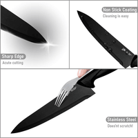Lux Decor Collection 7 Piece Kitchen Knife Set - Steak Knives, Cheese Knife, Pizza Knife, Bread Knife, Carving Knife - Stainless Kitchen Knives EasyOptionXY LLC