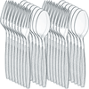 JoyServe Clear Plastic Utensils Disposable 180 Forks & 180 Spoons, Catering Supplies, 360-Pack EasyOptionXY LLC