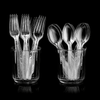 JoyServe Clear Plastic Utensils Disposable 180 Forks & 180 Spoons, Catering Supplies, 360-Pack EasyOptionXY LLC