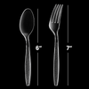 JoyServe Clear Plastic Utensils Disposable 180 Forks & 180 Spoons, Catering Supplies, 360-Pack EasyOptionXY LLC