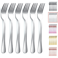 ReaNea Dinner Forks 6-Pieces Stainless Steel 8.17" Wedding Forks Silverware Set EasyOptionXY LLC