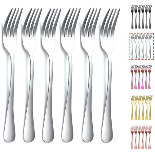 ReaNea Dinner Forks 6-Pieces Stainless Steel 8.17" Wedding Forks Silverware Set EasyOptionXY LLC