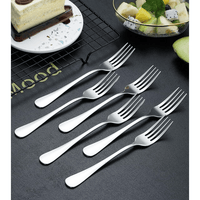 ReaNea Dinner Forks 6-Pieces Stainless Steel 8.17" Wedding Forks Silverware Set EasyOptionXY LLC