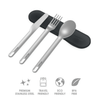 Bentgo Stainless Travel Utensil Set - Reusable 3-Piece Silverware Set with Carrying Case, High-Grade Premium Steel, BPA-Free Case, Eco-Friendly - Ideal for Travel, Camping, and Office Use (Carbon) EasyOptionXY LLC