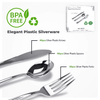 160 Piece Silver Plastic Cutlery Set, Disposable Silverware by Stock Your Home EasyOptionXY LLC