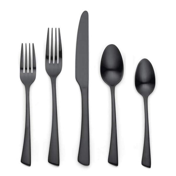 Ornative Flatware - Clara - Matte Black, 18/0 Stainless Steel Flatware, 20-Piece Set, Service for 4 EasyOptionXY LLC