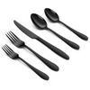 Walchoice 20 Piece Black Silverware Set, Stainless Steel Flatware for 4, Elegant Cutlery Set Includes Knives Forks Spoons, Mirror Polished & Dishwasher Safe EasyOptionXY LLC