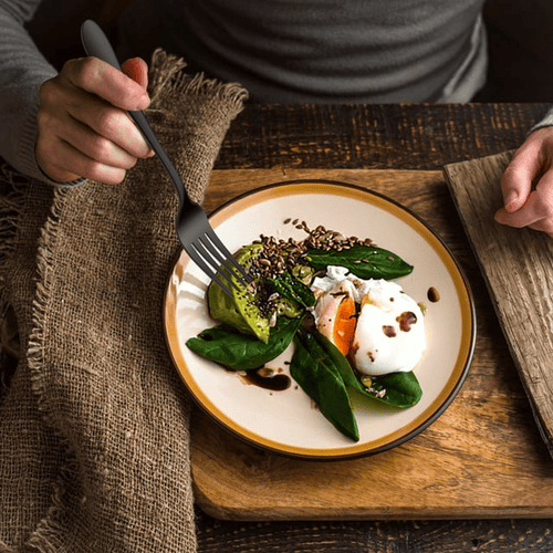 Walchoice 20 Piece Black Silverware Set, Stainless Steel Flatware for 4, Elegant Cutlery Set Includes Knives Forks Spoons, Mirror Polished & Dishwasher Safe EasyOptionXY LLC