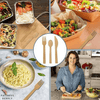 Faithful Supply Bamboo Cutlery Set 300 Ct 120 Forks 100 Spoons & 80 Knives Great for All Occasions EasyOptionXY LLC