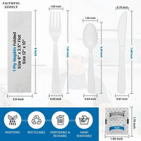 Faithful Supply 50 Ct Disposable Plastic Cutlery Set - Perfect for All Occasions EasyOptionXY LLC