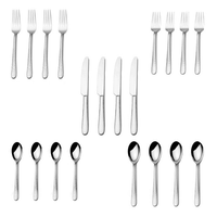 International Silver Madrid 20-piece Stainless Steel Flatware Set EasyOptionXY LLC