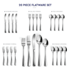 20-Piece Flatware Set - Extra Thick Heavy Duty - 18/10 Stainless Steel Silverware Sets, Set For 4 Flatware Sets EasyOptionXY LLC