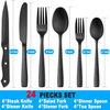 Silverware Set, Flatware Sets with Steak Knives, Flatware 24 Piece Set Food-Grade Stainless Steel Silverware Sets EasyOptionXY LLC