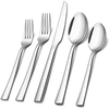 40-Piece Silverware Set, Vesteel Stainless Steel Flatware Set Service for 8, Modern Tableware Cutlery Set for Home and Restaurant, Square Edge & Mirror Finish, Dishwasher Safe EasyOptionXY LLC