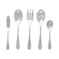 Knork Original 5 Piece Dishwasher Safe Flatware Spoon Serving Set, Matte Finish EasyOptionXY LLC