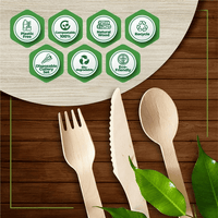 Disposable Wooden Cutlery Set - 300 Pcs Disposable Wooden Cutlery with Forks, Knives, & Spoons, Compostable & Biodegradable Utensils EasyOptionXY LLC