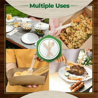 Disposable Wooden Cutlery Set - 300 Pcs Disposable Wooden Cutlery with Forks, Knives, & Spoons, Compostable & Biodegradable Utensils EasyOptionXY LLC