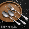 Emlimny 12-piece Forks(8 inch) and Spoons(7 inch) Silverware Set, Food Grade Stainless Steel Flatware Cutlery Set for Home, Kitchen and Restaurant, Mirror Polished, Dishwasher Safe EasyOptionXY LLC