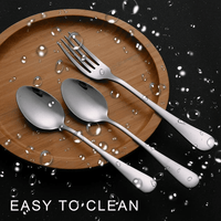 Emlimny 12-piece Forks(8 inch) and Spoons(7 inch) Silverware Set, Food Grade Stainless Steel Flatware Cutlery Set for Home, Kitchen and Restaurant, Mirror Polished, Dishwasher Safe EasyOptionXY LLC