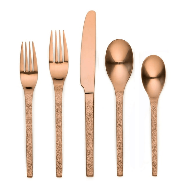 Ornative Flatware - Eve - Matte Copper, 18/0 Stainless Steel Flatware 20-Piece Set, Service for 4 EasyOptionXY LLC