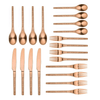 Ornative Flatware - Eve - Matte Copper, 18/0 Stainless Steel Flatware 20-Piece Set, Service for 4 EasyOptionXY LLC