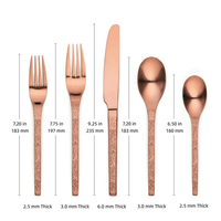 Ornative Flatware - Eve - Matte Copper, 18/0 Stainless Steel Flatware 20-Piece Set, Service for 4 EasyOptionXY LLC
