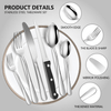 48 Pcs Silverware Set with Steak Knives Service for 8,Stainless Steel Flatware Set,Mirror Polished Cutlery Utensil Set,Home Kitchen Eating Tableware Set,Include Fork Knife Spoon Set,Dishwasher Safe EasyOptionXY LLC
