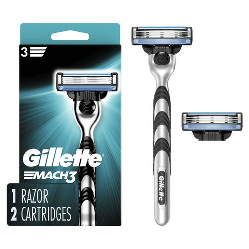 Gillette Mach3 Mens Razor Handle and 2 Blade Refills EasyOptionXY LLC