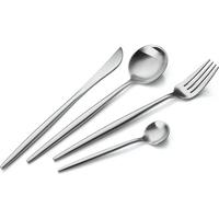 Bruntmor | Modern Adaline Silverware 1810 Stainless Steel Cutlery Set 16 Piece | 1 EasyOptionXY LLC