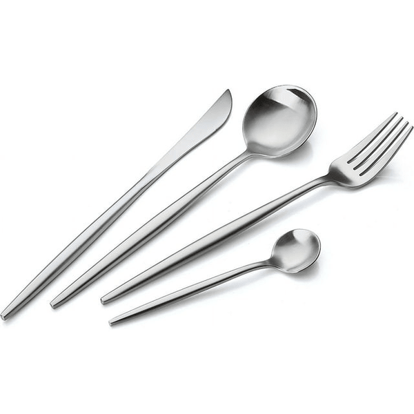 Bruntmor | Modern Adaline Silverware 1810 Stainless Steel Cutlery Set 16 Piece | 1 EasyOptionXY LLC