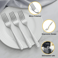 Bestdin 36 Pieces Forks Set, 8.2" Stainless Steel Dinner Forks Silverware, Pattern Design Mirror Polished Flatware Forks Dishwasher Safe, Table Forks Use for Home, Kitchen or Restaurant EasyOptionXY LLC